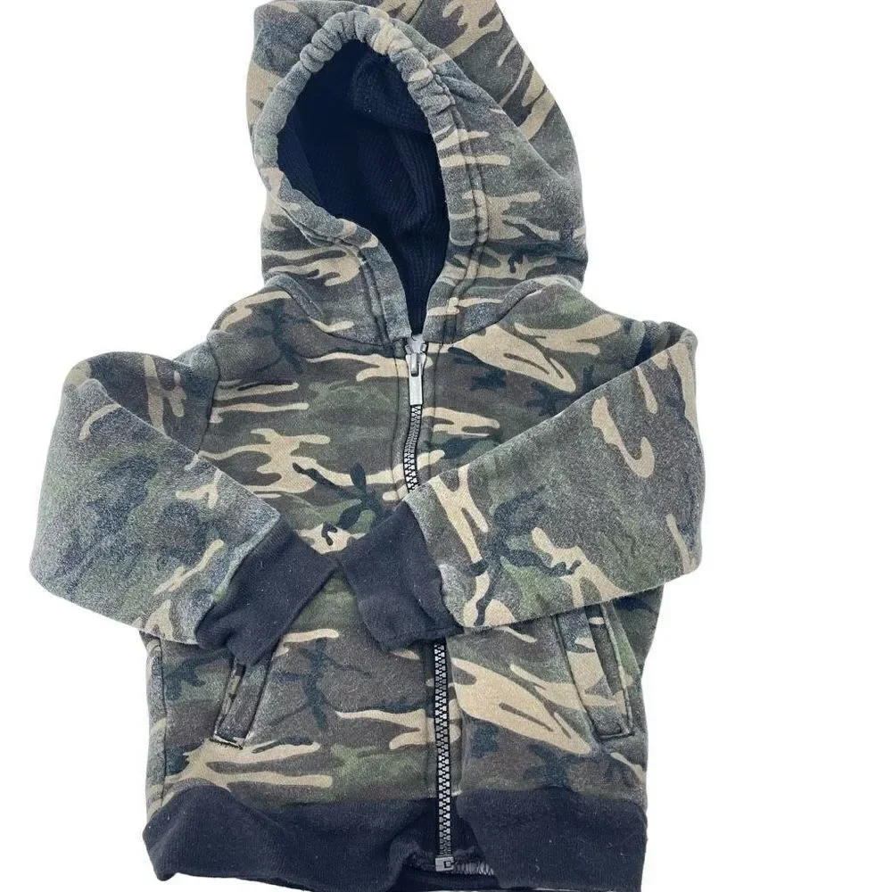 Athletic Works fleece thermal lined hoodie hooded sweatshirt jacket coat 18 mont